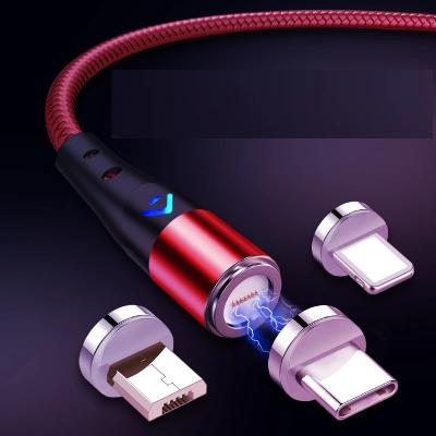 China 3A Magnetic Magnetic USB Cable For Micro Type C Support Data Transmission Phone iPhone 12 Cable Xiaomi Huawei USB Fast Charging Cable for sale