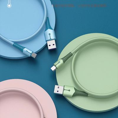 China Fast Charging Liquid Type-C Mobile Phone Android Charger Fast Charging Type C Cable Data Speed ​​Silicone USB Cord For Huawei P40 Mate 30 Xiaomi Mix4 for sale