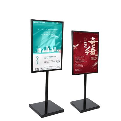 China Beautiful Quality Eco-friendly Standing Poster Frame Poster Display Stand Vertical Poster for sale