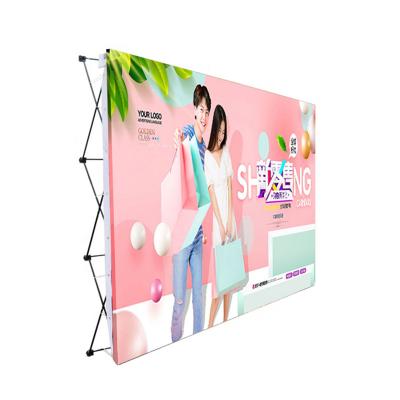 China Retractable& Economical Retractable Outdoor Heavy Duty Tension Fabric Backdrop Display Stand For Wedding Or Party for sale