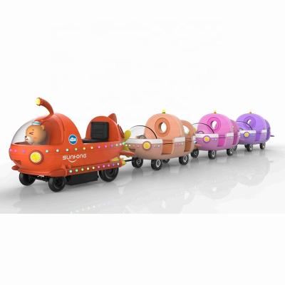 China Metal Cars Amusement Park Tourist Road Electric Train Indoor Trackless Guided Outdoor Set for sale