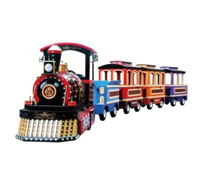 China Kids Educational Electric Amusement Playground Metal Trackless Train Rides Amusement Park Rides for sale