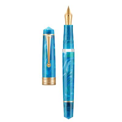 China New Design High Quality Asvine P20 Piston Fountain Pen Ocean Blue Acrylic Gift Student Parks for sale