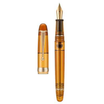 China Student High Quality Brown Business Acrylic Pen, Pen Asvine V126 Large Capacity Empty Fill Fountain Pen for sale