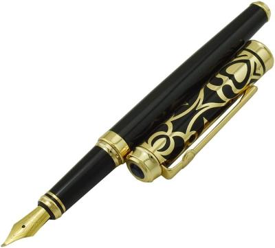 China High Quality Duke Sapphire Fude Student/Medium Fountain Pen Black Metal Luxury Seed Calligraphy Pens for sale