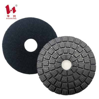 China Huaxing 5inch 125mm Buff Disc White Stone Polishing Final and Black Polishing Polish Protector for All Kinds of Stone for sale