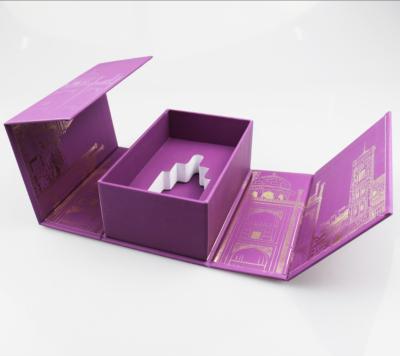 China Recycled Materials Recycled Rigid Cardboard Packaging Boxes Perfume Lipstick Folding Cosmetics Paper Gift Box Perfume Bottle With Box for sale