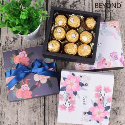 China Recycled Materials Luxurious Gift Boxes Packaging Boxes Printed Ribbon Gift Box Ribbons For Packaging With Good Product Quality for sale