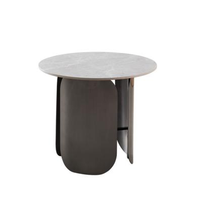 China Nordic simple round rock living room sofa side round plate small coffee table universal creative small side table corner for sale