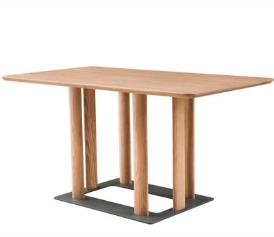 China Modern Solid Wood Dining Table Modern Minimalist Dining Table All Solid Wood Rectangular Simple Dining Table for sale