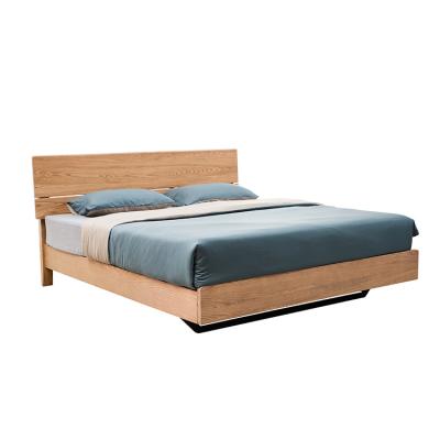 China Bedroom Mute Nordic Minimalist Solid Wood Modern Bedstead Bed Style Double Bed for sale