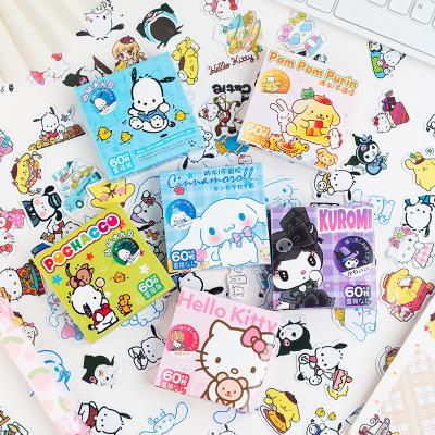 China Anime stickers 60pcs/Box Anime Decorative Stationery Cartoon Stickers Set Scrapbooking Diy Diary Album for sale