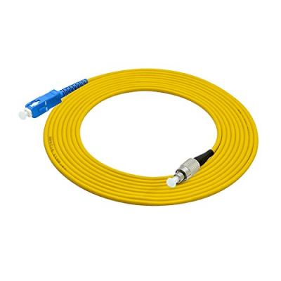 China Yellow Simplex Single Fiber Optic Patch Cord FC Switches FC To FC 9/125 1310/1550 SMF FC for sale