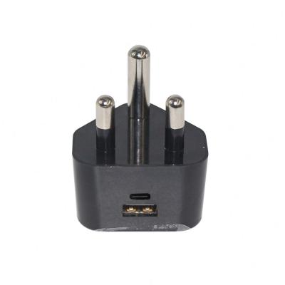 China Fast Cell Phone Mobile Phone Adapt Wholesale 2a 5v 3a South Africa 2 Left Usb Charger Adapter for sale