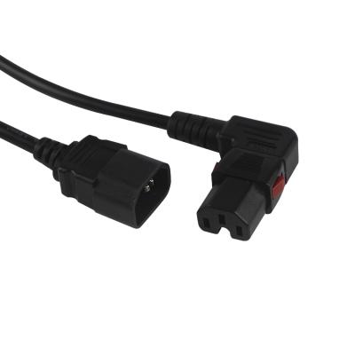 China Commonly Used Home Appliance 3 Pin Plug Extension Cord IEC C14 Electrical Outlet To IEC C15 Connector Power Cord for sale