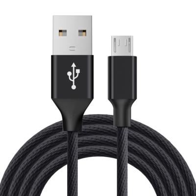 China Laptop 28AWG 1M 1.2M 1.5M Braided Micro USB Cable Sync Data Cable For Mobile Phone USB Chargering Cable for sale