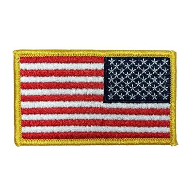 China custom factory price 3D embroidery patch flag embroidery brand patch for sale