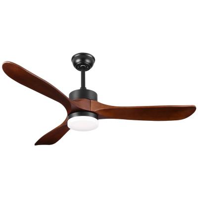 China Modern Wooden Ceiling Fan LED Light DC Ceiling Fan Amazon Hot Selling Large Ceiling Fan for sale