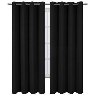 China Blackout Amazon Sale Polyester Fabric Hot Blackout Curtains WIDTH 42 LENGTH 84 for sale