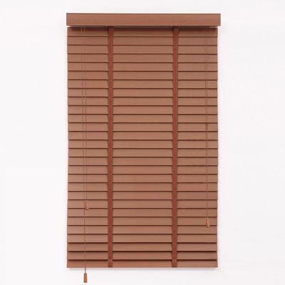 China Industrial Manufacturer High Quality Faux Aluminum Wood Blinds Easy Cleaning Venetian Blinds For Window for sale