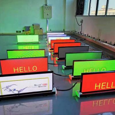 China Top 3G 4G WIFI taxi roof LED video display waterproof mobile outdoor sign car top full color led screen for advertising for sale