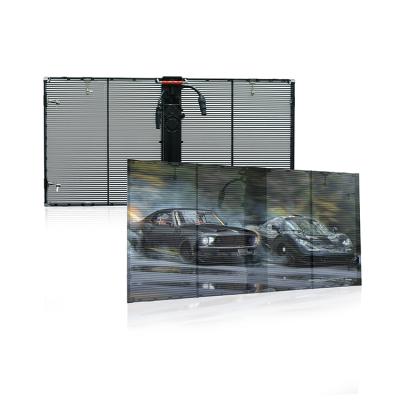 China P7.8 Car Rear Window Indoor/Outdoor Outdoor Transparent Led Display Screen for sale