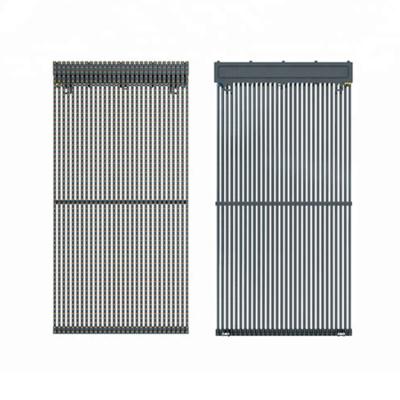 China Outdoor Outdoor Movie LED Display Mesh Strip Glass Transparent Grid Led Display Screen for sale