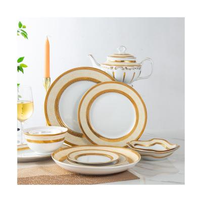 China Sustainable Quality Tableware Dinner Set Dinner Plate Set Best Selling Dinner Set Luxury for sale