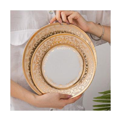 China Factory Price Viable Modern Ceramic Dinner Dish Plates Restaurant Ceramic And Ceramic Dishes Dish Set for sale