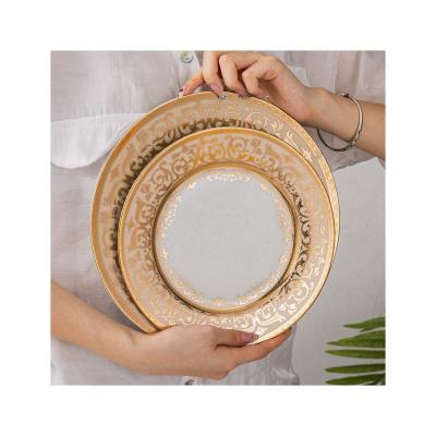 China Sustainable Most Popular Dinner Dish Dishes Stoneware Dishes Plates Ceramic Dinnerware Sets Ceramic Dish Plate Dinner for sale