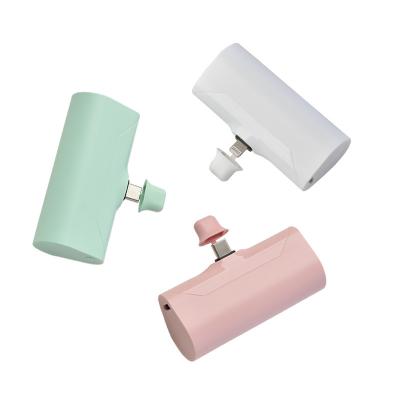 China Lipstick Fast Portable Size Capsule Power Bank 4800mAh Amazon Support Charging External Battery Charger For Huawei iPhone Free Cable Wireless Charger for sale