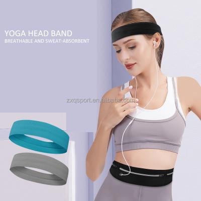 China Universal Sweat-absorbing And Logo Yoga Headbands Sports Headband Custom Made Breathable For Women Running Sports Sweat for sale