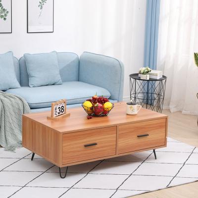 China Hot Selling Extendable Coffee Tables Metal And Cafe From Mesa De Centro De Sala Living RoomWood Table for sale