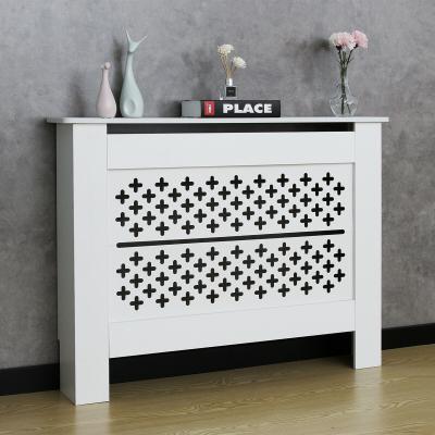 China 2022 New Design Modern Radiator Cover White Unpainted Home Wood Panels Radiator Cabinet Cover for sale