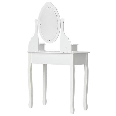 China Modern Storage Dressing Table Mirror Dresser With Big Size And Chair Make Up Table Drawer Wood Dresser for sale