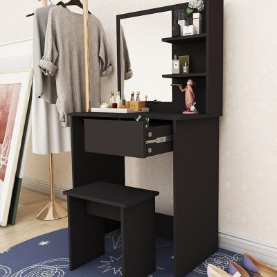 China Simple modern high quality solid wood storage make up dresser with mirrors popular bedroom dressing table for sale