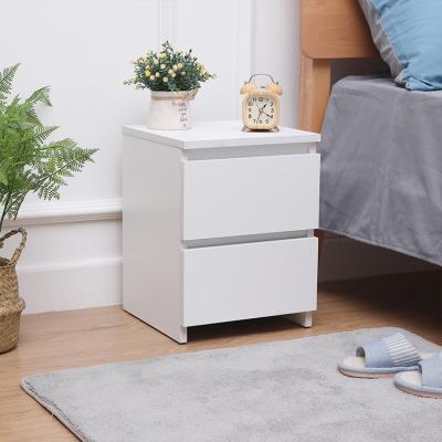 China Adjustable Light Luxury White Wooden Nightstands Mid Century Modern (Others) Style Bedroom Drawer French Nightstands for sale