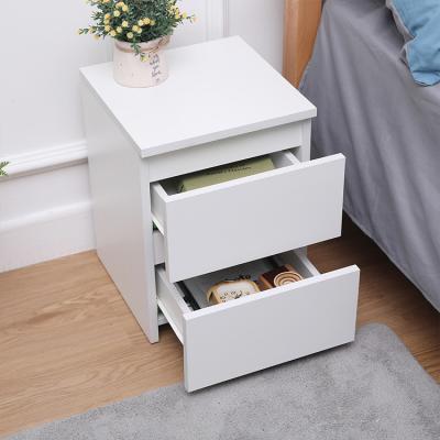 China (Others)Modern Nordic White Wooden Nightstands Adjustable Solid Wood Bedroom Storage Drawer Bedside Table for sale