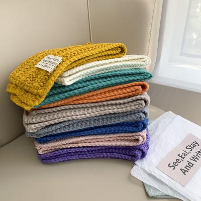 China Autumn And Winter Thick Warm Baby Knitted Neck Scarf Korean Pure Wool Children's Color Fashion Soft Comfortable Hot Sale for sale