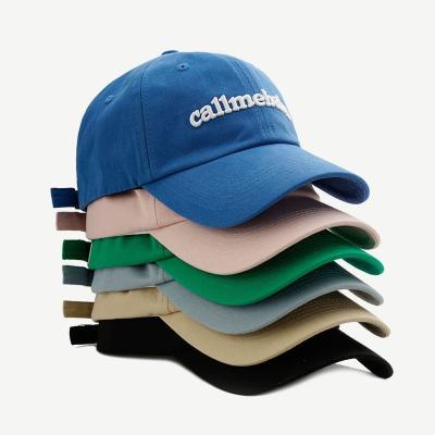 China JOINT Soft Embroidered Korean Daily Sports Matching Couples Letter Hat Spiny Top Soft Baseball Cap for sale