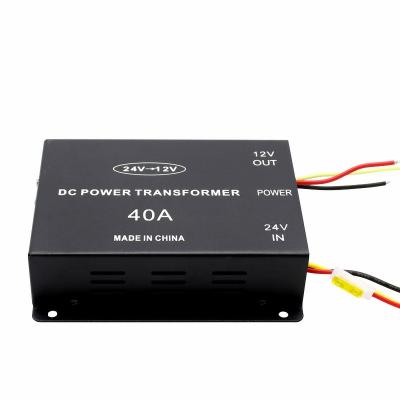 China Hot Selling Step Down Power Car Power Supply 40A 24V to High 12V to Low Car Audio Navigation On Board Power Converter for sale