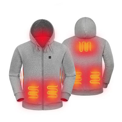 China Anti-pilling 100% Cotton Hoodie Battery Operated Far Infrared Heated Jacket for sale