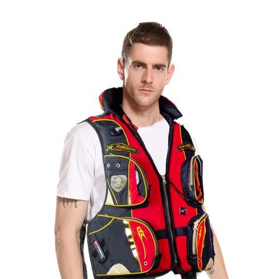 China Factory Price Surfing Drifting Waterskiing EPE Foam Reflective Outdoor Watersports Buoyancy Vest Navigation Sleeveless Fishing Life Jackets Invest for sale