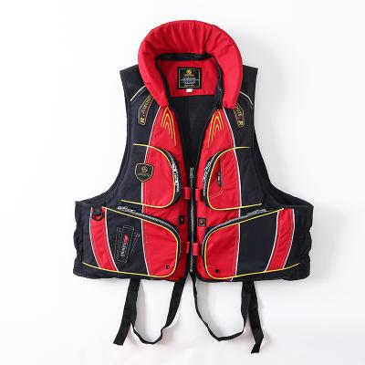 China Waterskiing Drift Surfing Multifunctional EPE Foam Reflective Safty Buoyancy Multi Pockets Removable Collar Fishing Life Jackets Invest for sale