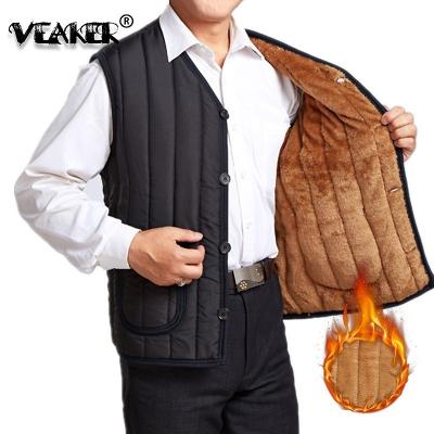 China 2022 Autumn Winter Casual Men's Wool Down Vest Female Wool Fleece Fur Sleeveless Vest Coat Single Breasted Vests Plus Size 3XL for sale