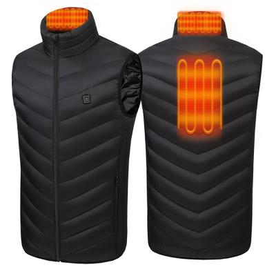 China Plus Size USB Charging Adjustable Heated Body Warmer Unisex Down Vest Plus Size Jacket For Outdoor Hiking Hunting for sale