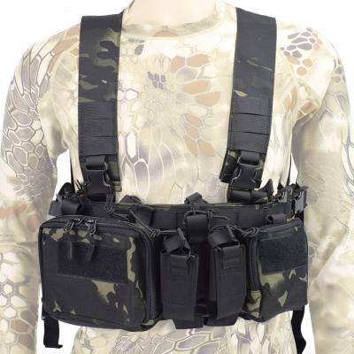 China Military Training Chest Rig Bag Outdoor Sports Hunting Camouflage Harness Holster Chest Bag Tactical Vest For Men for sale