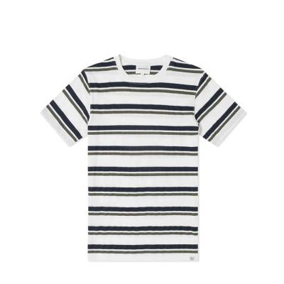 China Hip Hop Viable Tees Custom Print Mens Striped T-Shirt for sale