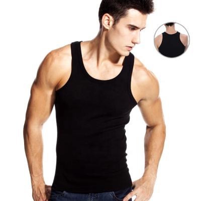 China Custom Anti-Wrinkle Cotton Gym Vest Fitness Singlet Workout Bodybuilding Men Tank Top for sale