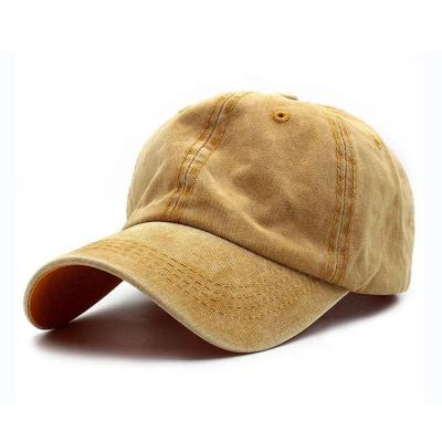 China breathable & White Logo Vintage Fabric Adjustable Baseball Waterproof Hat Custom Design Washed Dad Hat for sale